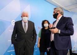 Gines, Vizzotti y Alberto Fernández